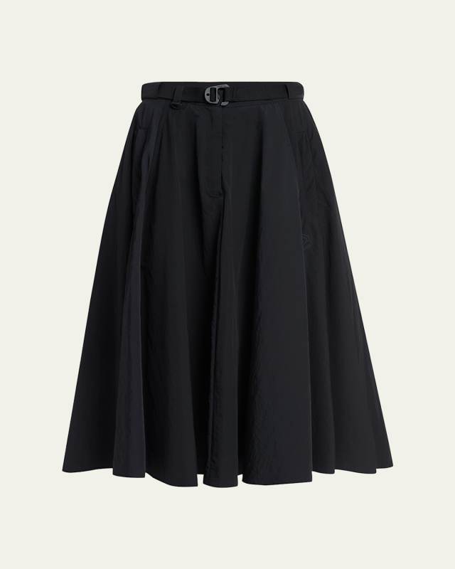 Nylon Midi Skirt